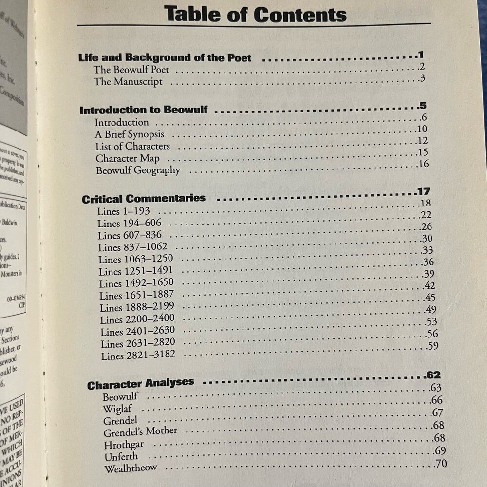 Cliff Notes: Beowulf - Picture 6 of 8